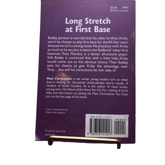 Long Stretch at First Base by Matt Christopher (1993, Trade Paperback) - Picture 3 of 5
